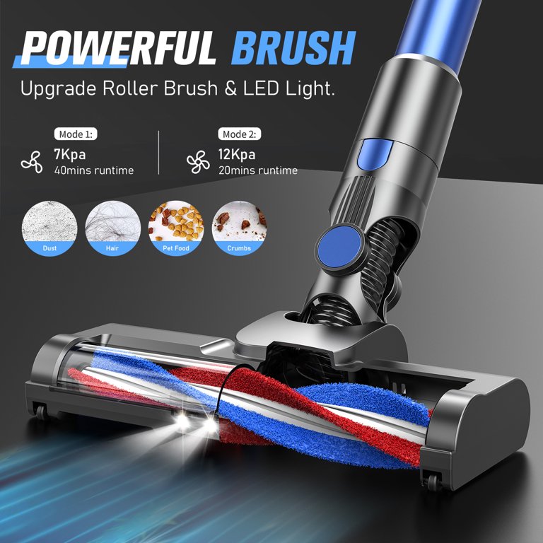 Cordless Vacuum Cleaner, Cordless Vacuum with 80000 RPM High-Speed Brushless Motor, 2600mAh Powerful Lithium Batteries