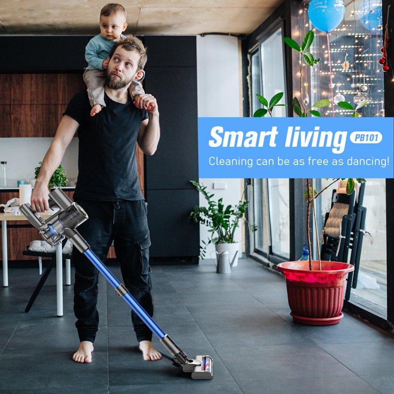 Cordless Vacuum Cleaner, Cordless Vacuum with 80000 RPM High-Speed Brushless Motor, 2600mAh Powerful Lithium Batteries