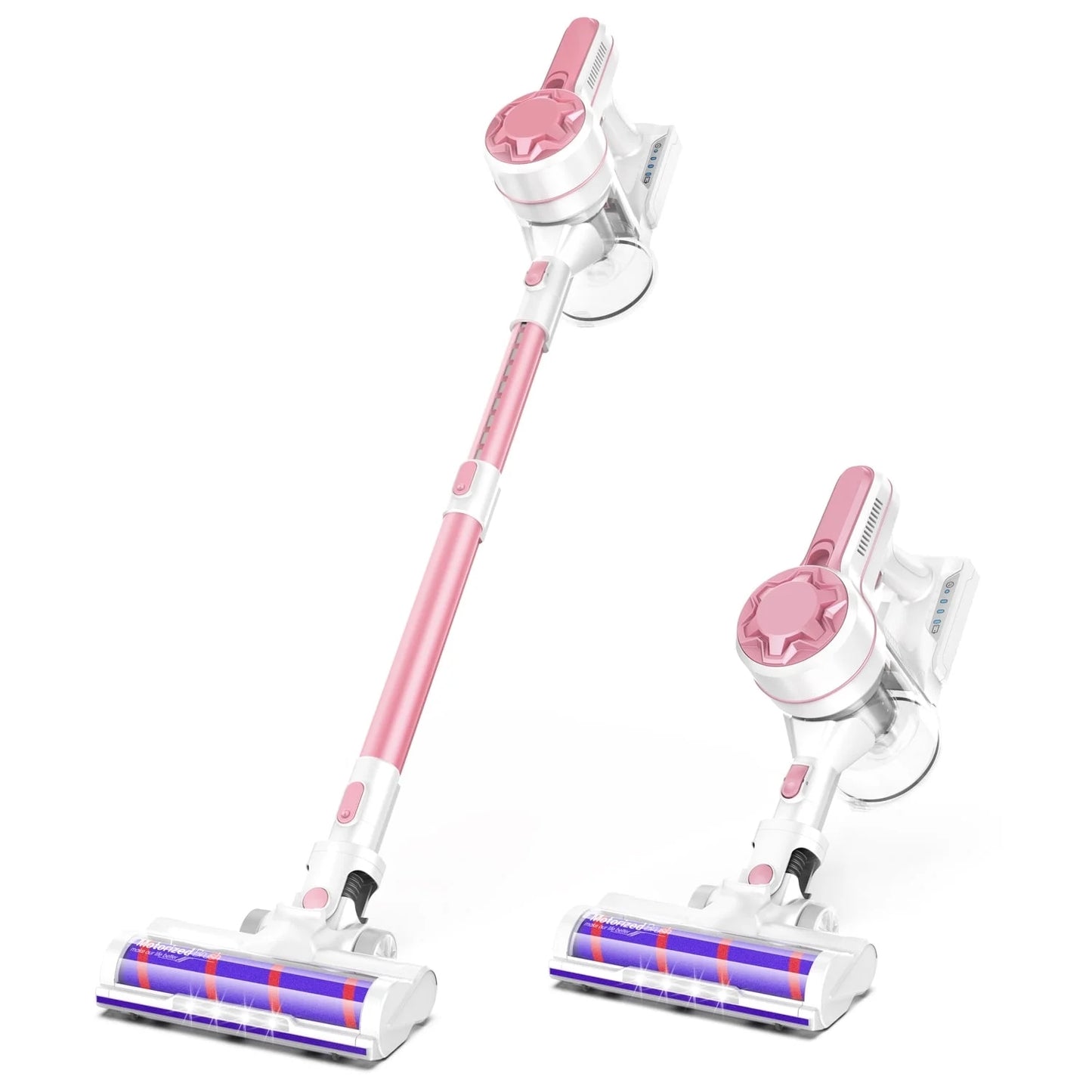 Bossdan Cordless Vacuum, Lightweight Stick Vacuum Cleaner for Hardwood Floor, Quiet, Pink, New