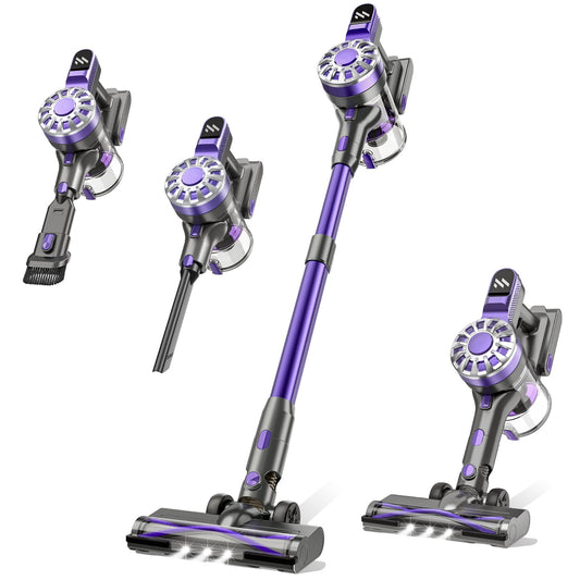 Bossdan Cordless Stick Vacuum Cleaner, Powerful Suction Lightweight Vacuum Cleaner for Hard Floor